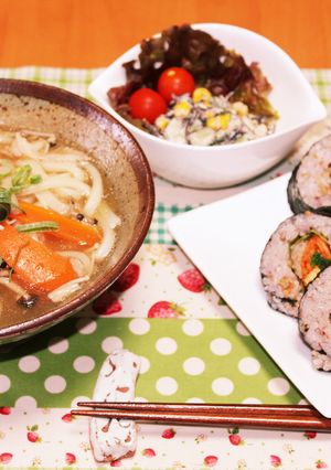 ポカポカきのこのあんかけうどん(覚書)-レシピのメイン写真