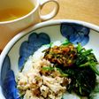 中華風粥と再利用した鶏出汁スープ