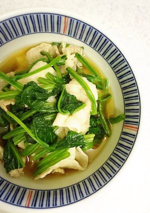 簡単すぎる豚バラとほうれん草のサッと煮-レシピのメイン写真