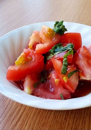 食材3つ!青しそ香る簡単トマトサラダ-レシピのメイン写真