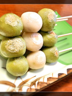 餡子入り青汁団子-レシピのメイン写真