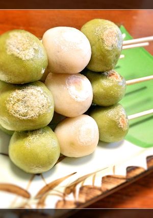 餡子入り青汁団子-レシピのメイン写真