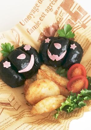 ハロウィン♬かぼちゃのオバケおにぎり♬-レシピのメイン写真