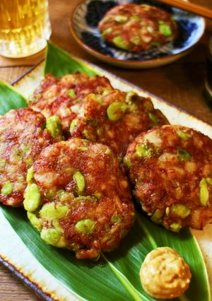 シャキシャキ♪レンコンビーフ☆枝豆入り-レシピのメイン写真