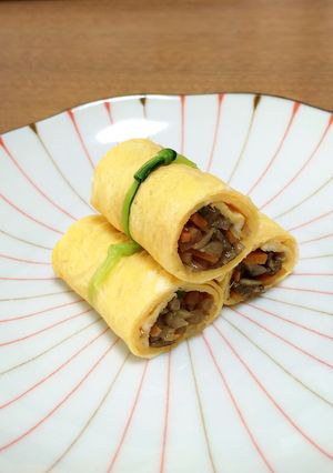 お弁当に☆きんぴら玉子ロール-レシピのメイン写真