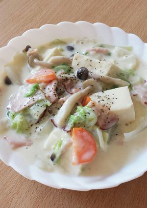 白菜のクリーム煮高野豆腐入り(♡˙³˙)-レシピのメイン写真