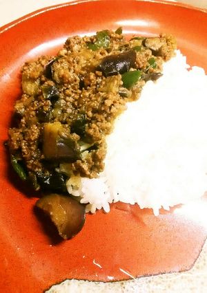 簡単♪ナスとピーマンの和風キーマカレー-レシピのメイン写真