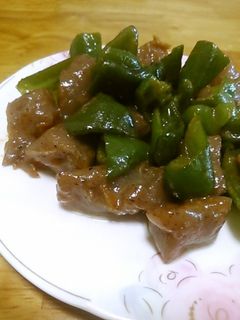 ピーマンとこんにゃくのみそ炒め-レシピのメイン写真