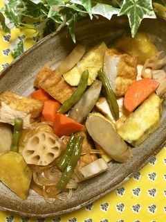 厚揚げ&根菜の 秋煮物-レシピのメイン写真