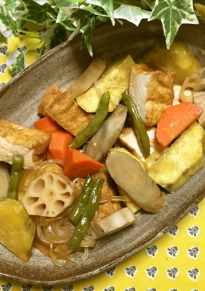 厚揚げ&根菜の 秋煮物-レシピのメイン写真