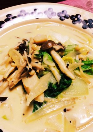 ダイエット♡きのこと白菜の豆乳スープ-レシピのメイン写真