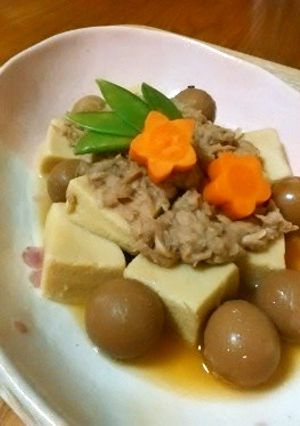 高野豆腐と味付けうずらの煮卵-レシピのメイン写真