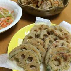 シャキシャキ！レンコンの磯辺焼き☆-レシピのメイン写真