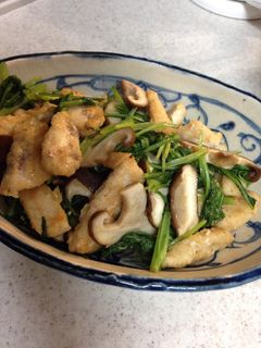 カジキと小松菜のバター醤油炒め-レシピのメイン写真