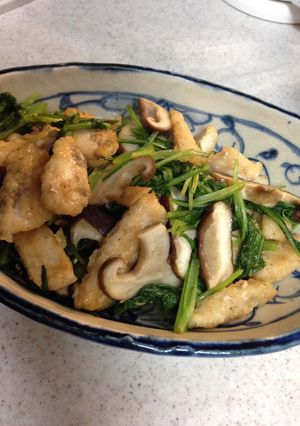 カジキと小松菜のバター醤油炒め-レシピのメイン写真