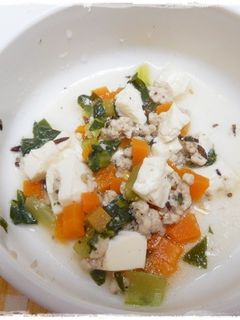 離乳食完了期 鶏ミンチと豆腐と野菜の煮物-レシピのメイン写真