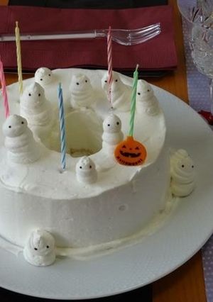 ハロウィンおばけのシフォンケーキ-レシピのメイン写真