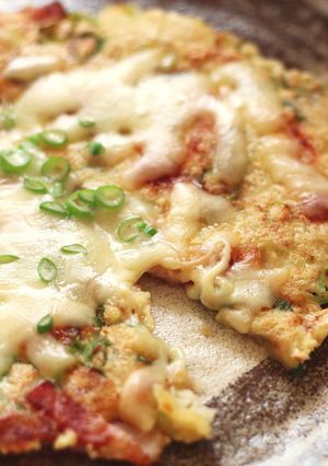 粉豆腐で、ベーコンとねぎのチヂミ風-レシピのメイン写真