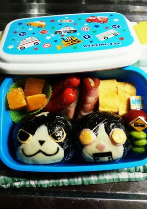 妖怪ウォッチ弁当　フユにゃん、ロボにゃん-レシピのメイン写真