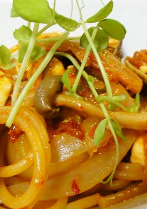 チゲ風ワンポットパスタ♪-レシピのメイン写真