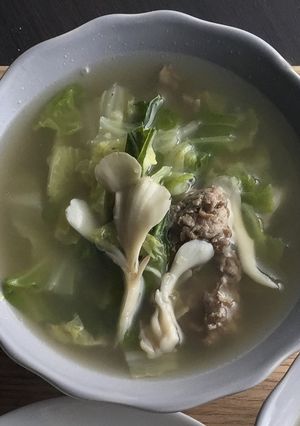 舞茸と白菜と牛肉の生姜スープ-レシピのメイン写真