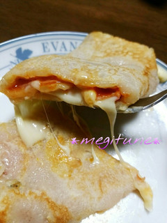節約&簡単ホットクレープ*ハムピザ-レシピのメイン写真