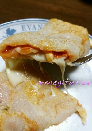 節約&簡単ホットクレープ*ハムピザ-レシピのメイン写真
