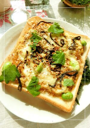 粉豆腐×なめたけ❂ふんわり和トースト-レシピのメイン写真