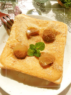 ふんわり美味♡マロンチーズトースト-レシピのメイン写真