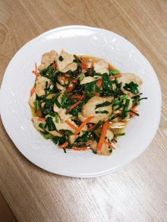 鶏ムネ肉のニラ味噌炒め 節約-レシピのメイン写真