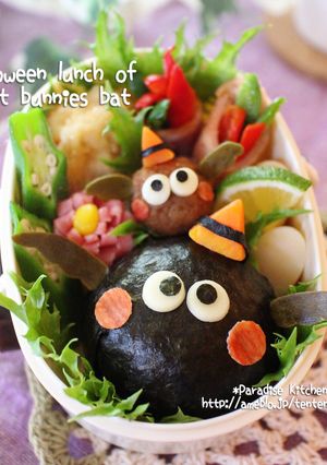 簡単♪まっくろくろすけハロウィンキャラ弁-レシピのメイン写真