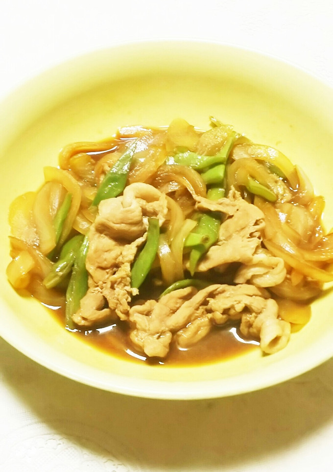 ささげ豚肉玉ねぎ醤油煮-レシピのメイン写真