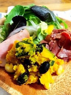 かぼちゃと豆の和えもの-レシピのメイン写真