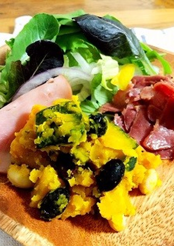 かぼちゃと豆の和えもの-レシピのメイン写真
