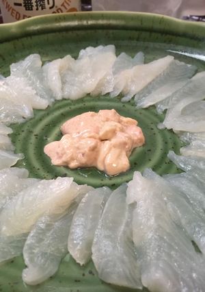 本カワハギの刺身と肝醤油σ(^_^;)-レシピのメイン写真