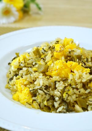 簡単♡ふんわり卵のからし高菜炒飯♪-レシピのメイン写真