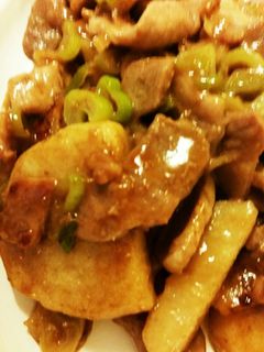 ホクホク山芋と豚肉炒め-レシピのメイン写真