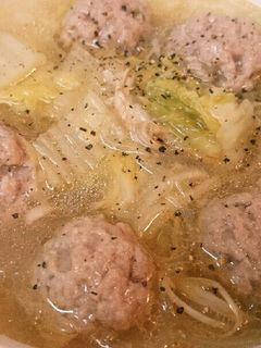 白菜と肉団子の春雨スープ-レシピのメイン写真