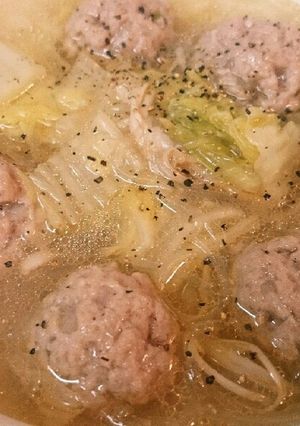 白菜と肉団子の春雨スープ-レシピのメイン写真