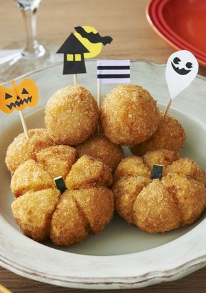 ハロウィンパーティーに♡かぼちゃコロッケ-レシピのメイン写真