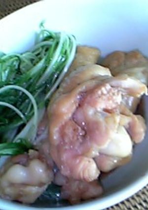 鶏と水菜のめんつゆ煮-レシピのメイン写真