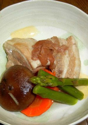 豚バラ肉かたまりの梅煮-レシピのメイン写真