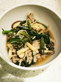 豚肉と春菊のポン酢さっと煮-レシピのメイン写真