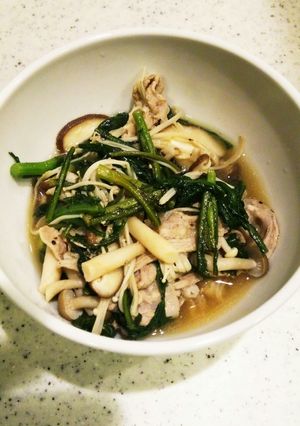 豚肉と春菊のポン酢さっと煮-レシピのメイン写真