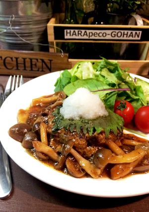 和風おろし☆きのこあんかけハンバーグ。-レシピのメイン写真