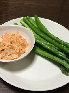 アスパラガスの人参ディップ添え-レシピのメイン写真