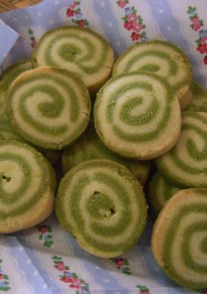 ■抹茶の渦巻きクッキー■-レシピのメイン写真