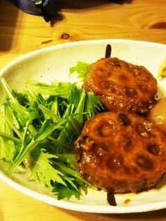 煮込み風蓮根はさみバーグ-レシピのメイン写真