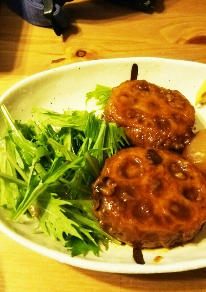 煮込み風蓮根はさみバーグ-レシピのメイン写真