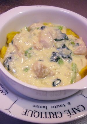 かぼちゃニョッキの鶏肉クリームソースのせ-レシピのメイン写真